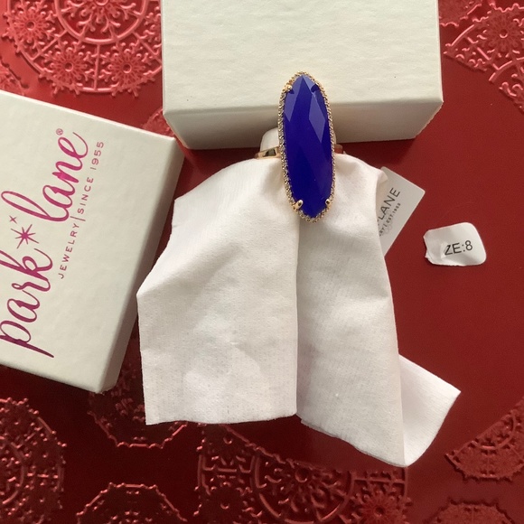 Park Lane Jewelry - Gold Ring WithRoyal Blue Faceted Stone